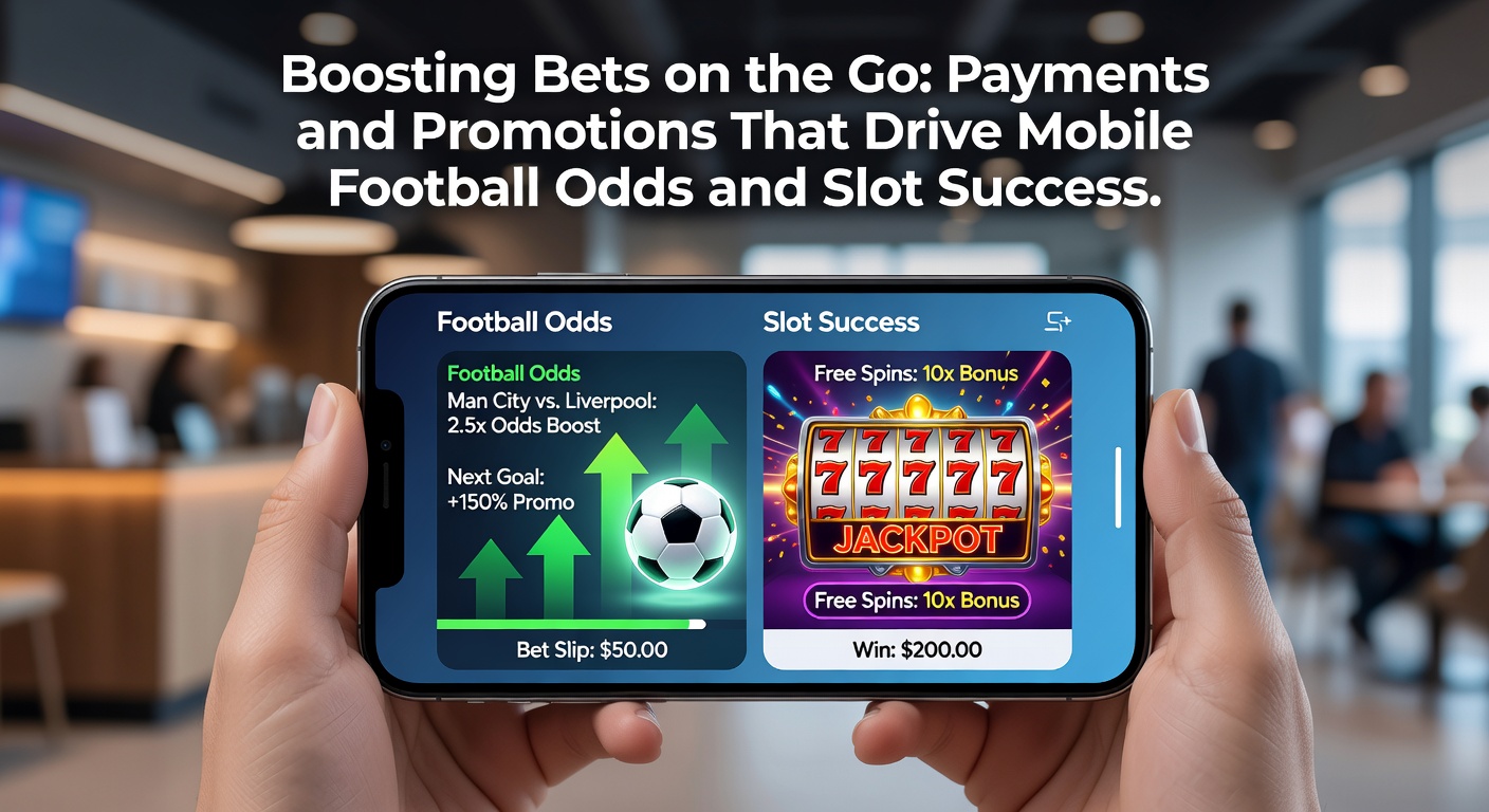 Grafik mit steigenden Kurven zu mobilen Wetten, Icons von Promotionen wie Free Spins und Cashback neben Fußball- und Slot-Symbolen